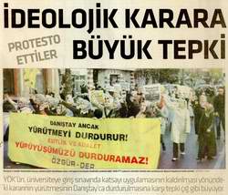 İdeolojik Karara Büyük Tepki