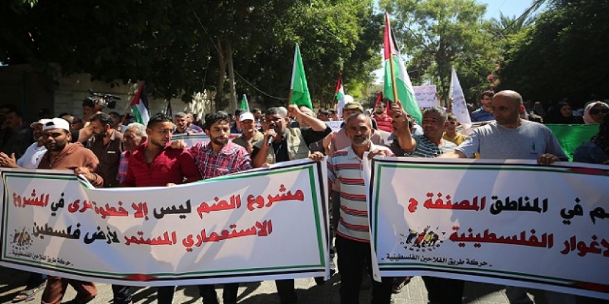İsrail'in İlhak Planı Gazze'de Protesto Edildi