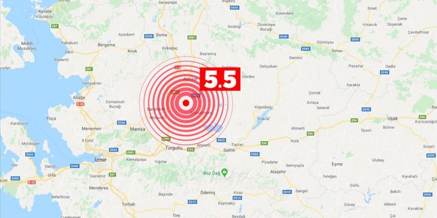 Manisa'da 5.5 Büyüklüğünde Deprem