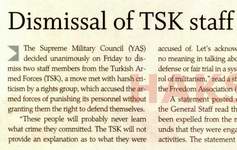 Dismissal Of TSK Staff Met With Criticism By Rights Group