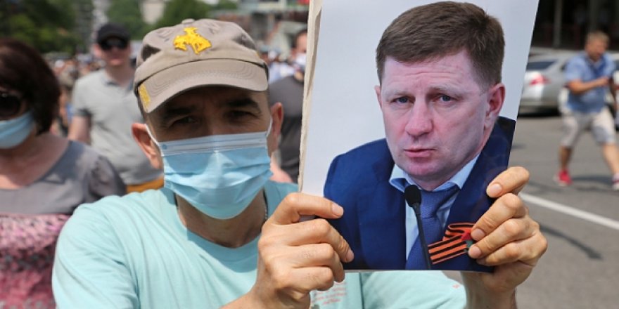Rusya'da "Vali Sergey Furgal'a özgürlük" protestoları sürüyor