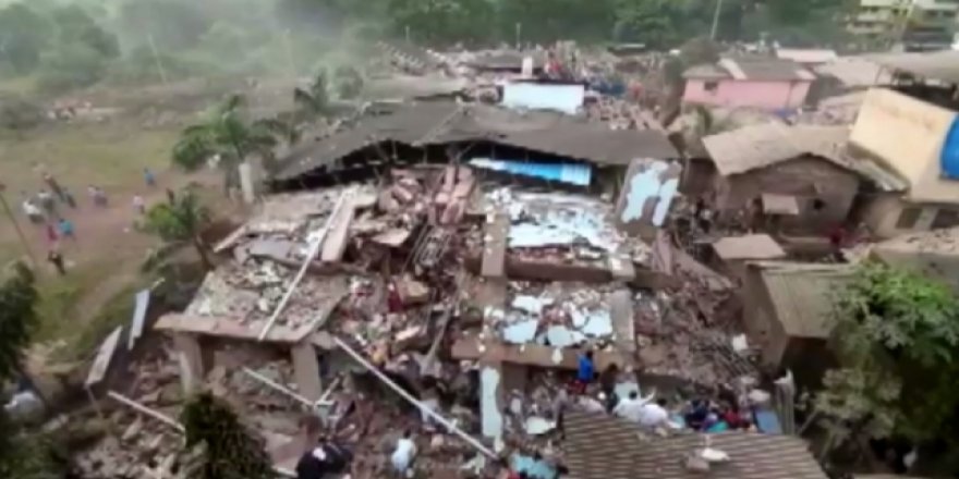 Hindistan'da bina çöktü: En az 90 kişi mahsur kaldı