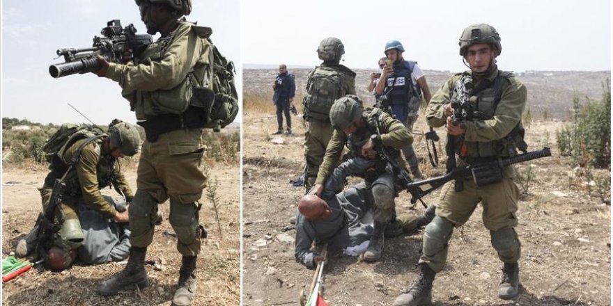 Siyonist askerlerin Filistinli yaşlı adama uyguladığı şiddet ABD'deki George Floyd olayını hatırlattı