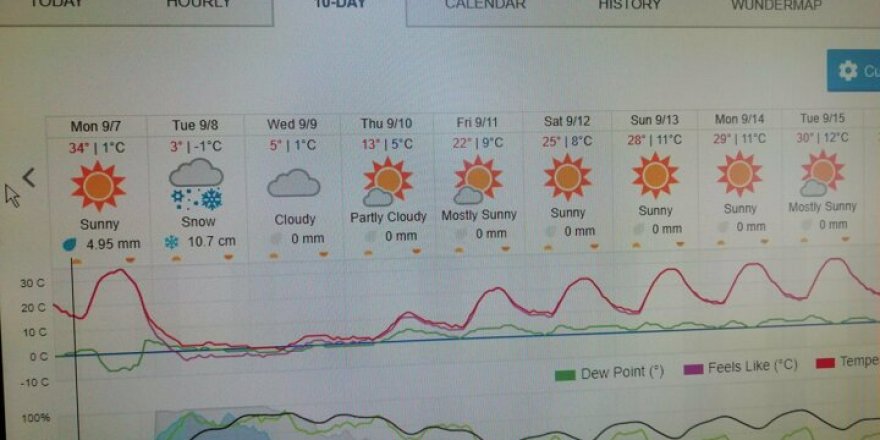 ABD'de sıcaklık 3 saatte 33 derece düştü, bir günde kış geldi