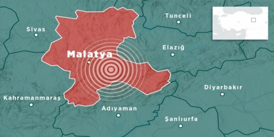 Malatya'da 4,6 büyüklüğünde deprem