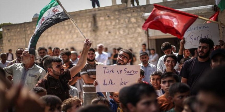 İdlib halkından Türkiye'ye destek gösterileri