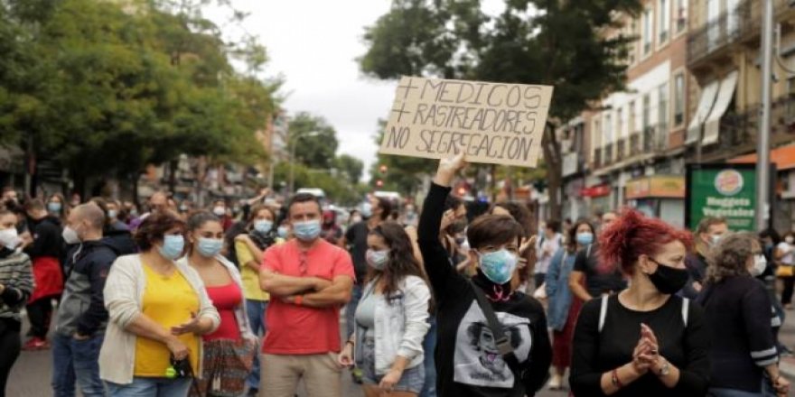 İspanya'da koronavirüs kısıtlamalarına protesto