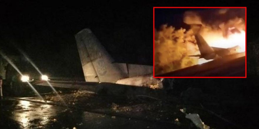 Ukrayna'da askeri uçak düştü: 22 ölü