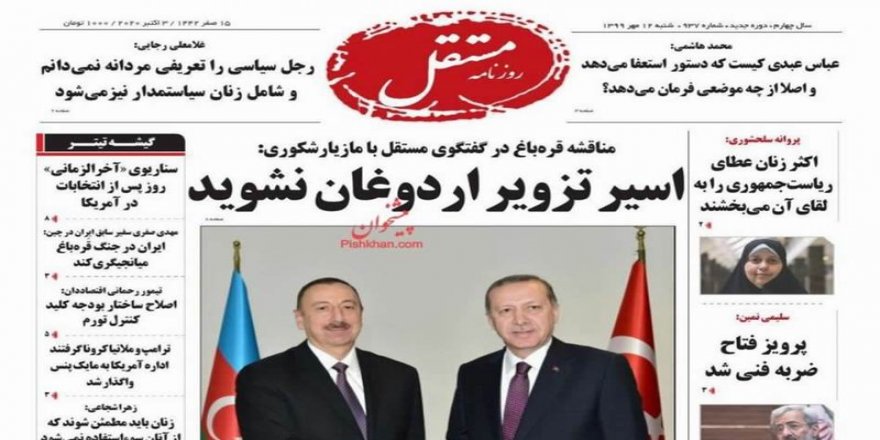 İran Gazetesi “Erdoğan’ın yalanlarına esir olmayın!” manşetiyle çıktı!