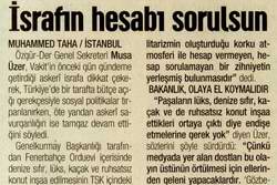 İsrafın Hesabı Sorulsun