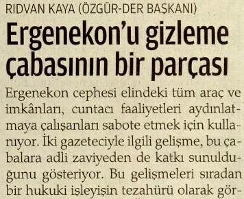 Ergenekonu Örtme Kampanyasının Bir Parçası!