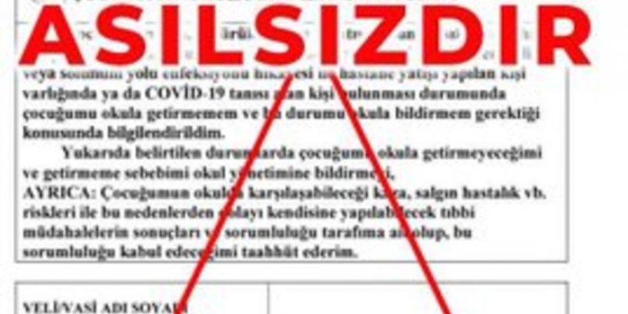 MEB'den yüz yüze eğitim için velilerden istendiği iddia edilen dilekçeye ilişkin açıklama