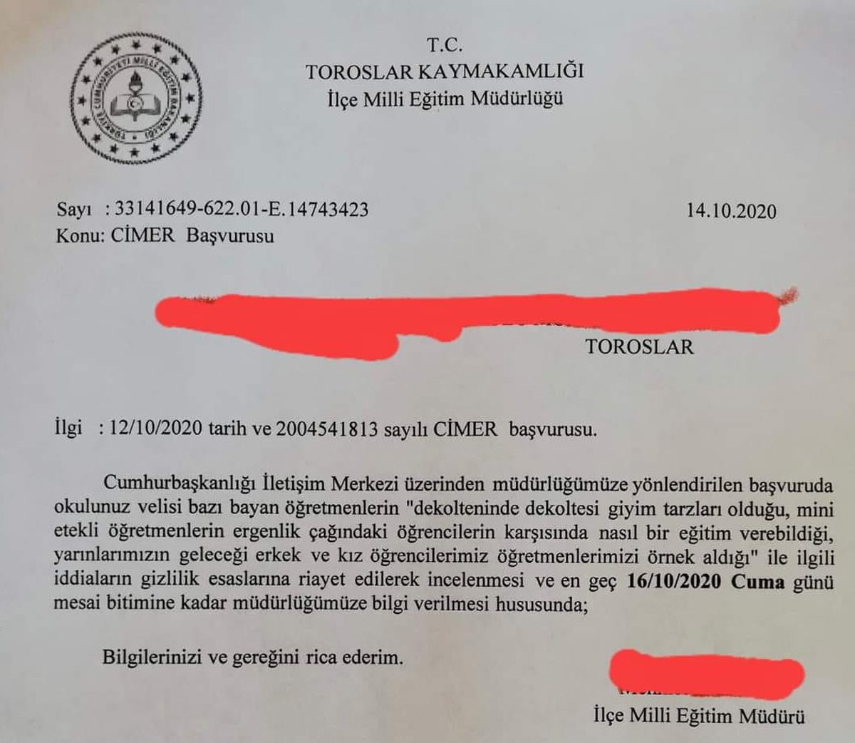 Öğrenci velisinin ahlaksızlığa gösterdiği tepki Kemalistleri öfkelendirdi