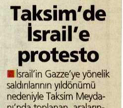 Taksim'de İsrail'e Protesto