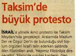 Taksim'de Büyük Protesto