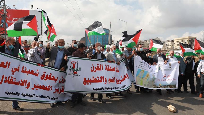 Balfour Deklarasyonu, 103. yılında Filistin'de protesto edildi