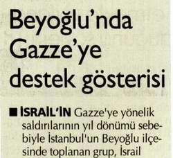 Beyoğlu'nda Gazze'ye Destek Gösterisi