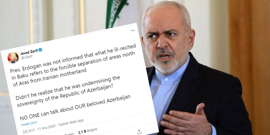 İran Dışişleri Bakanı Cevad Zarif‘ten hazımsız söylemler