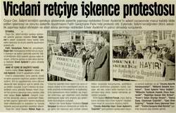 Vicdani Retçiye İşkence Protestosu