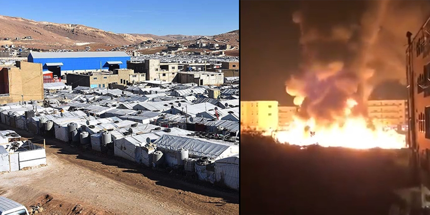 Lübnan'da Suriyeli mültecilerin çadır kampı ateşe verildi