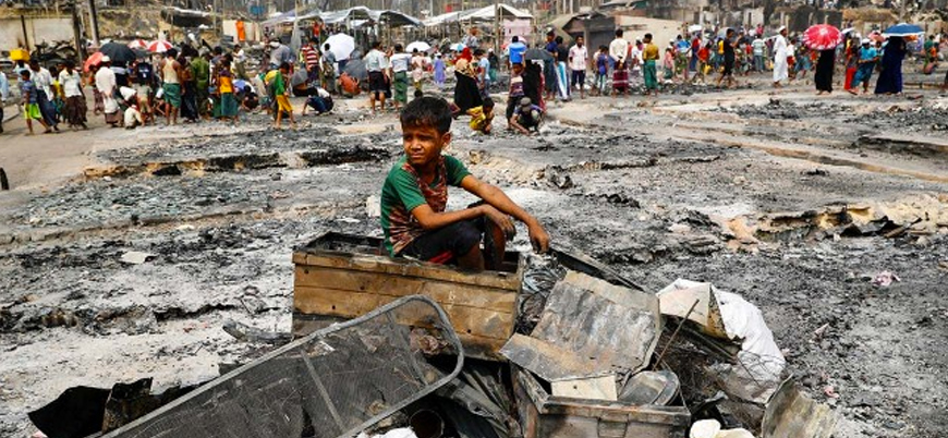 Arakan mülteci kamplarında çıkan yangın sonrası 600 çocuk kayıp