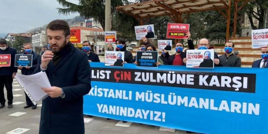 Çin’in Doğu Türkistan zulmü Amasya’da protesto edildi