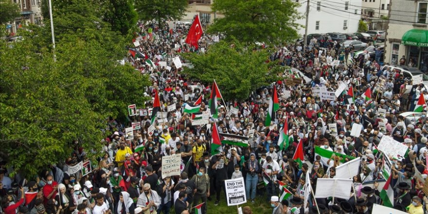 ABD'de Siyonist İsrail'e karşı protestolar devam etti