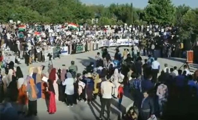 Siyonist işgal rejiminin saldırıları Kürdistan'da protesto edildi