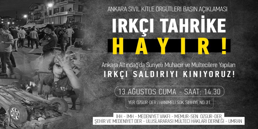 Irkçı tahrike hayır!