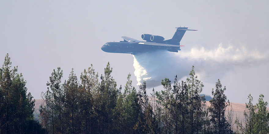 Kahramanmaraş'ta yangın söndürme uçağı düştü