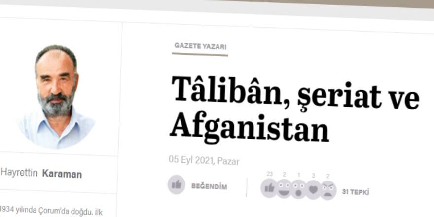 Taliban terör örgütü değil, direniş hareketidir