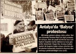 Antalya'da Balyoz Protestosu