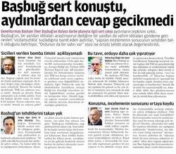 Başbuğ Sert Konuştu, Aydınlardan Cevap Gecikmedi