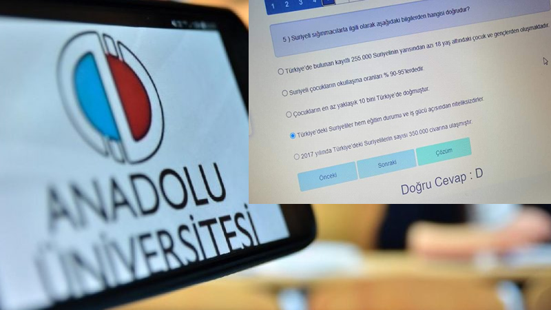 Anadolu Üniversitesi sınav sorusunda muhacir tahkiri mi?