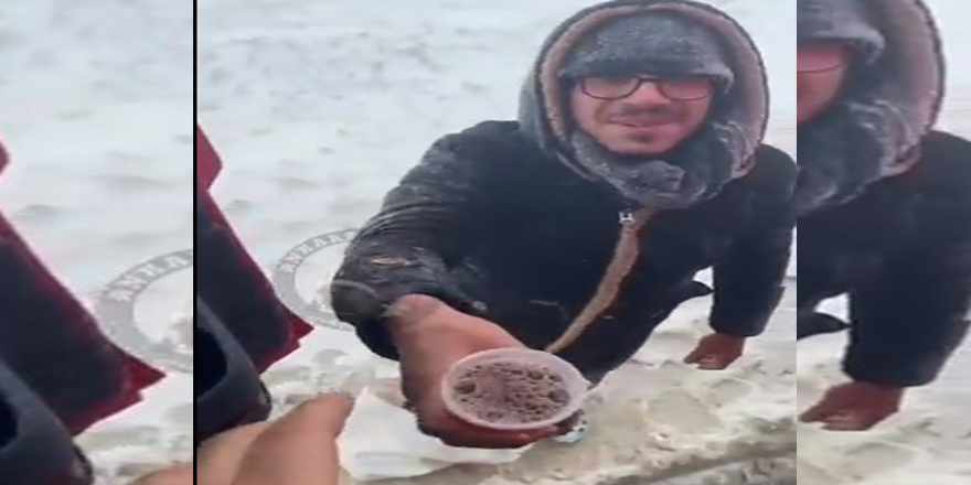 Yolda kalanlara ikramda bulunan imam: Allah rızası için dağıtıyoruz