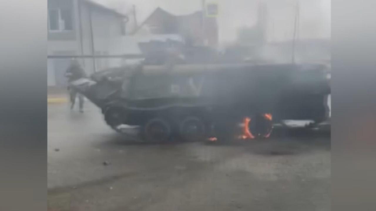 Ukrayna'nın Irpin kentinde Rus konvoyu vuruldu