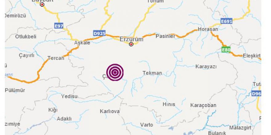 Erzurum'da deprem