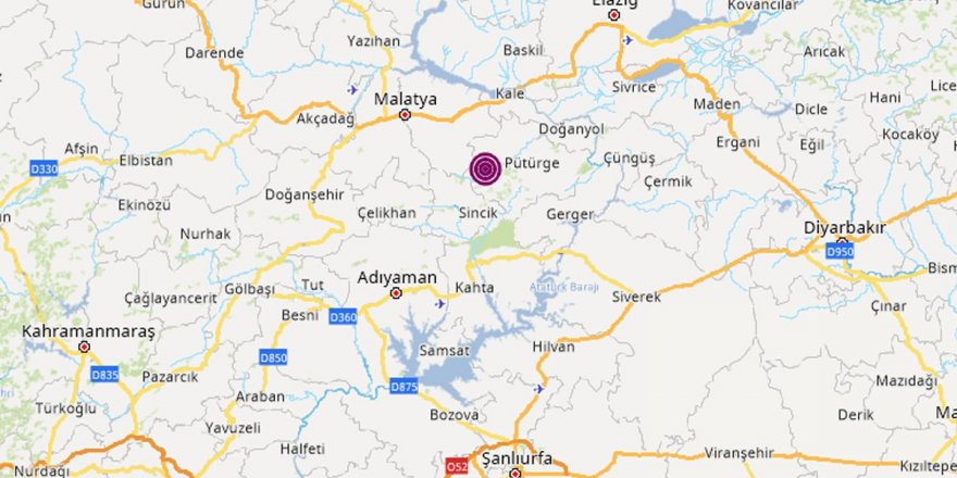 Malatya'da 5.2 büyüklüğünde deprem