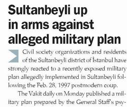 Sultanbeyli Up In Arms Against Alleged Military Plan
