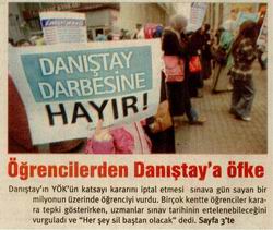 Öğrencilerden Danıştay’a Öfke