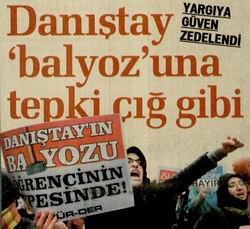 Danıştay 'Balyoz'una Tepki Çığ Gibi