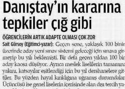 Danıştay Kararına Tepkiler Çığ Gibi