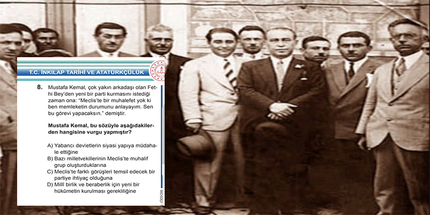 Hala resmi ideolojinin yalanlarına öğrencilerin doğru cevap vermesi isteniyor