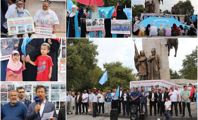 Çin'in Doğu Türkistan'da uyguladığı baskı İstanbul'da protesto edildi