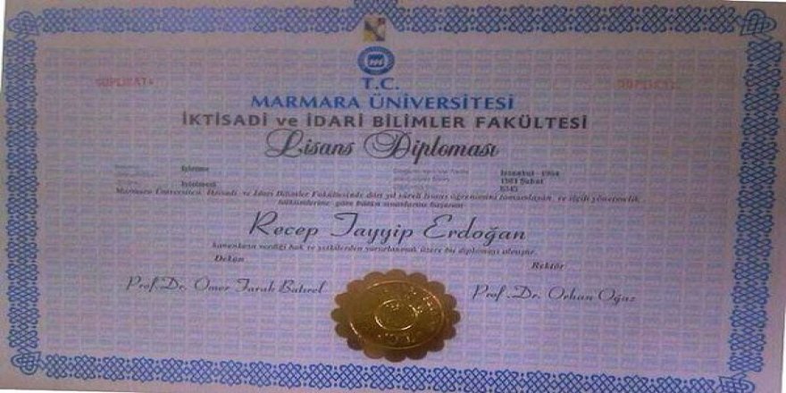Yeni başlayanlar için; Erdoğan’ın üniversite diploması