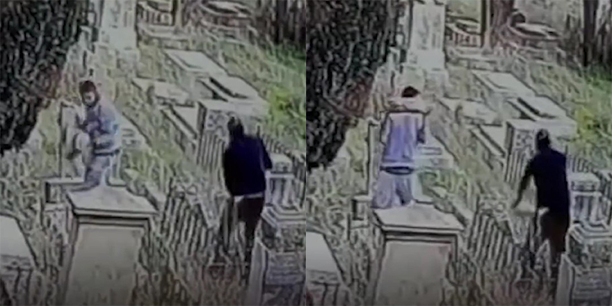 İsrailli vandallar Hıristiyan mezarlarını tahrip etti