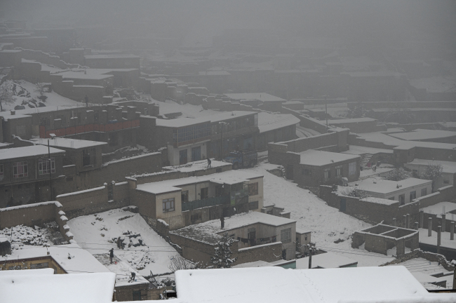 Kabil'e bu kışın en yoğun karı yağdı