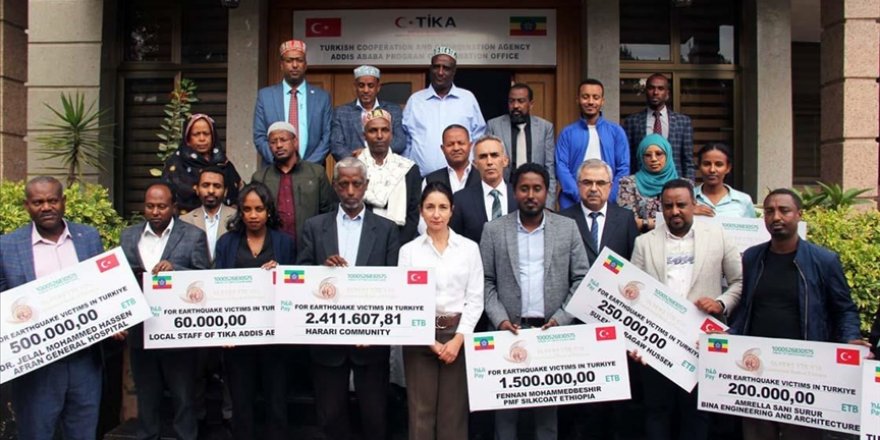 Depremzedeler için seferber olan Etiyopyalılar 3,5 milyon lira topladı