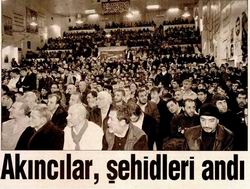 Akıncılar, Şehidleri Andı