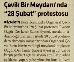 Çevik Bir Meydanı’nda "28 Şubat" Protestosu